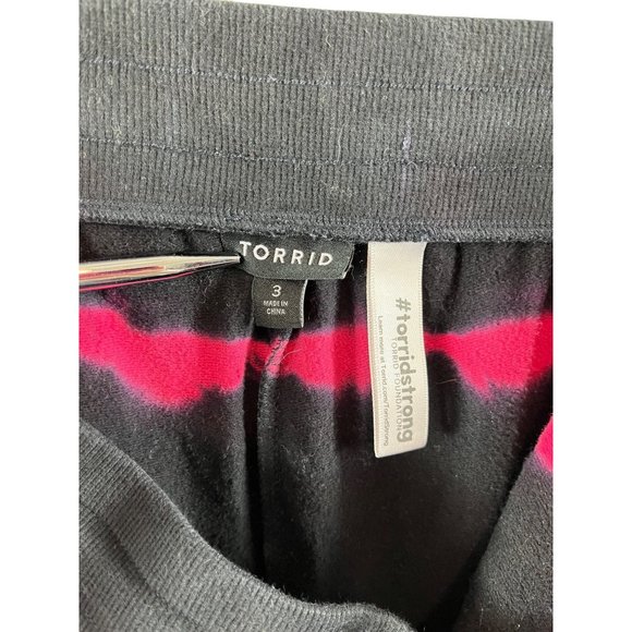 ❌SOLD❌ Torrid Classic Fit Jogger Back Tie Dye Size 3 French Terry Mid-Rise Pant - Picture 8 of 11